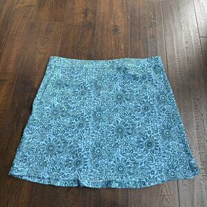 Rip Skirt Women's Hawaii Wrap Skirt Blue Floral Mini Swimwear Beach Coverup XL